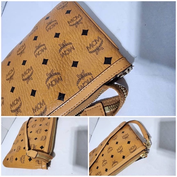 Authentic MCM Visetos Pochette Brown - Picture 8 of 13